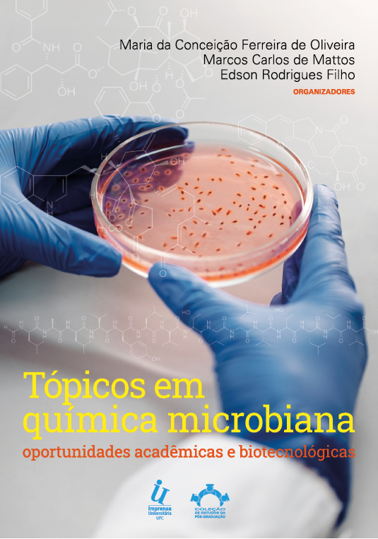 Capa do livro Tópicos em química microbiana